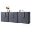 Buffet 2 portes arqué gris et noir - 3 pièces-130658535