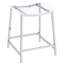 Ensemble de tabouret de comptoir moderne sans dossier avec accents chromés