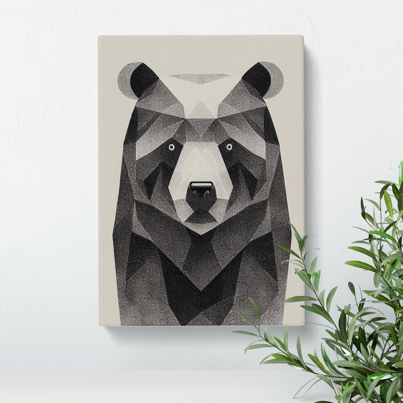 XC1022-1676X Contemporary Bear No.5 Abstract - Wrapped Canvas Print, 60cm H x 40cm W x 3cm D