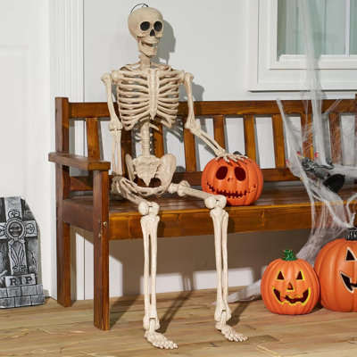 5 FT Halloween Posable Skeleton Life Size