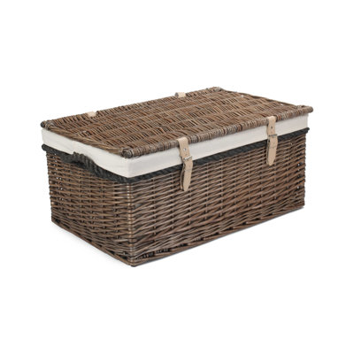Wicker Rope Handled Trunk with Lining