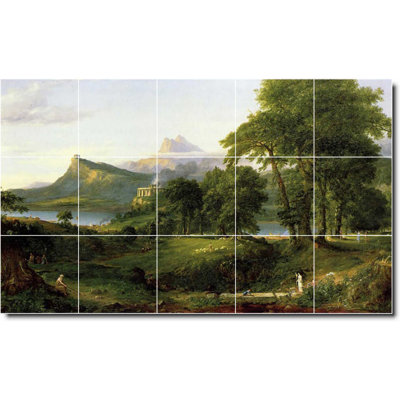 Carreau de céramique décorative 21,25 po x 12,75 po 4,25 po x 4,25 po