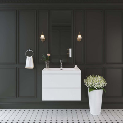 Meuble-lavabo flottant avec lavabo