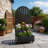 Metal Planter Box with Trellis and Wheels-1507402829