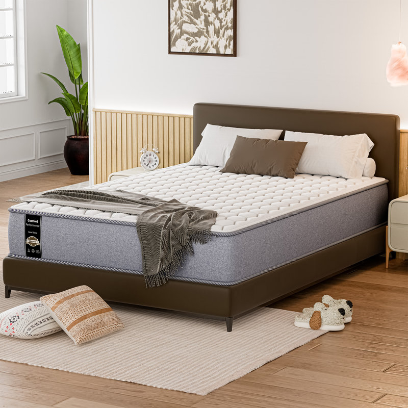 Medium Firm Tight top High Density Foam Rolled Mattress for RV, Cot, Folding Bed & Daybed, Queen, 7"