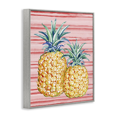 Tropical Brushed Pineapple Framed Giclee, design by Paul Brent