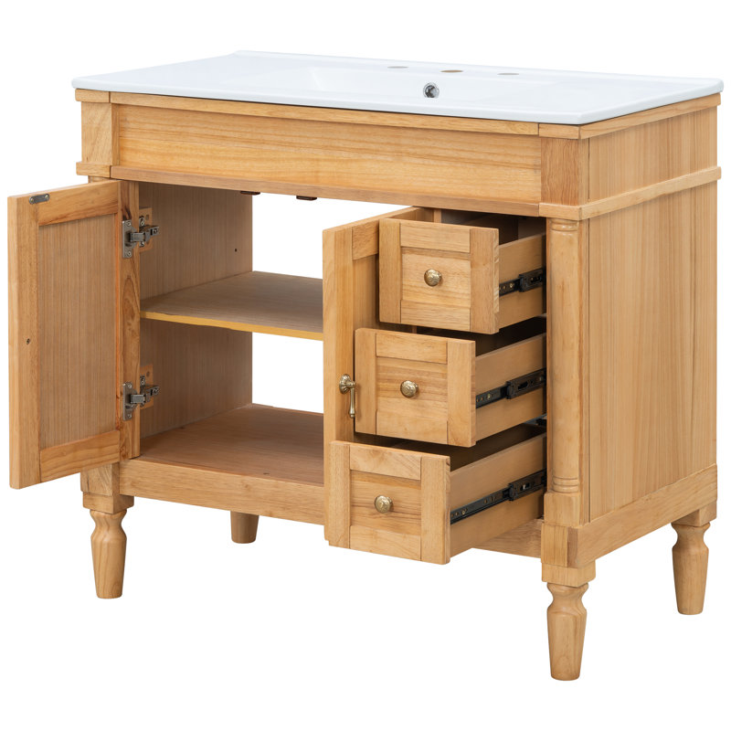 Meuble-lavabo 59,3 pouces avec lavabo et armoire de rangement