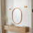 Quebec Solid Oak Oval Wall Mirror
