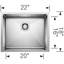Blanco Quatrus 22" L X 18'' W Single Bowl Stainless Steel Undermount Kitchen Sink