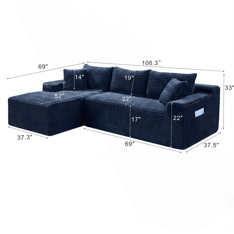 Canapé modulaire 106,3 po Cloud