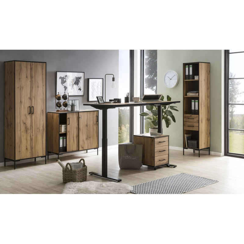 Gregson 2 -Door 1 -Shelf Lateral Filing Cabinet, Beige