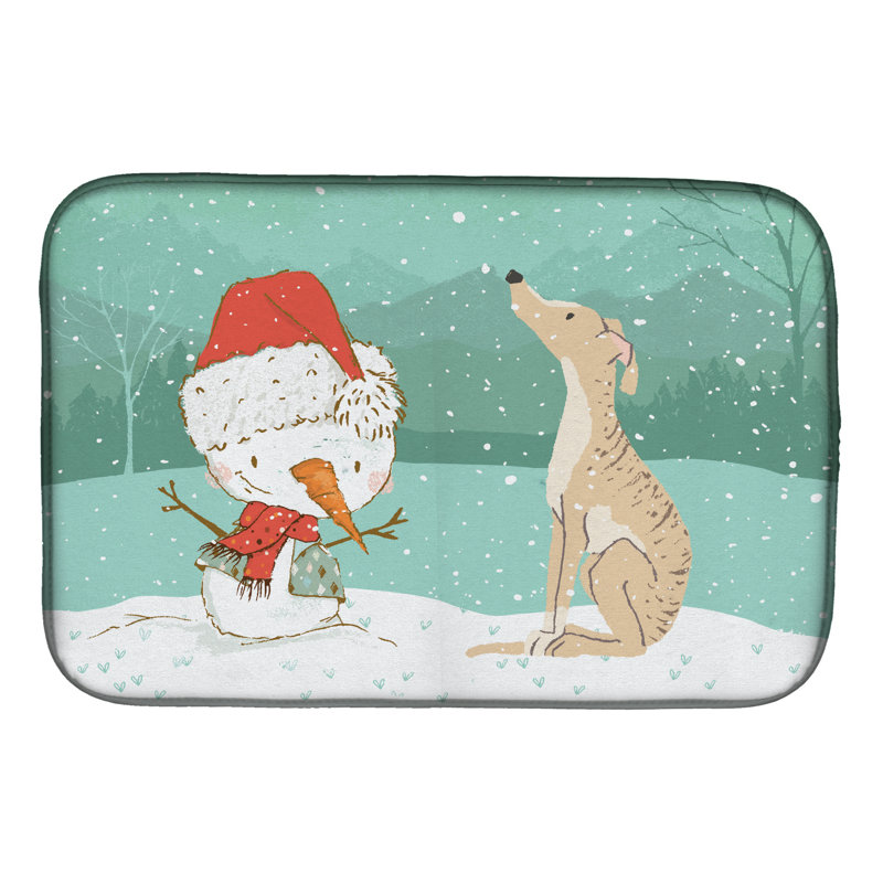 Snowman Christmas, Brown Greyhound