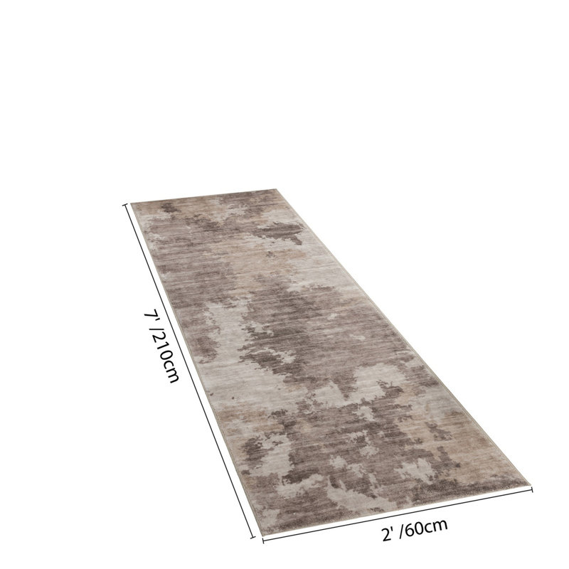 Tapis de couloir beige Crystal_GET8002 2x7, Beige, Runner 2' x 6'11"