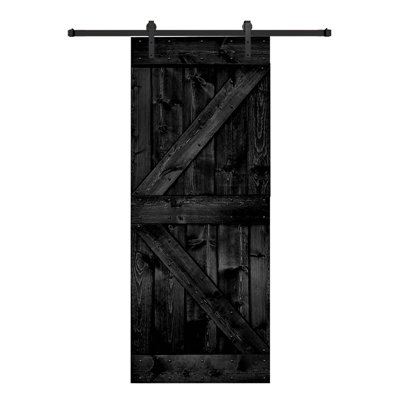 Porte de grange en bois massif DIY 3 en 1 pour chambres, espaces de rangement, placards