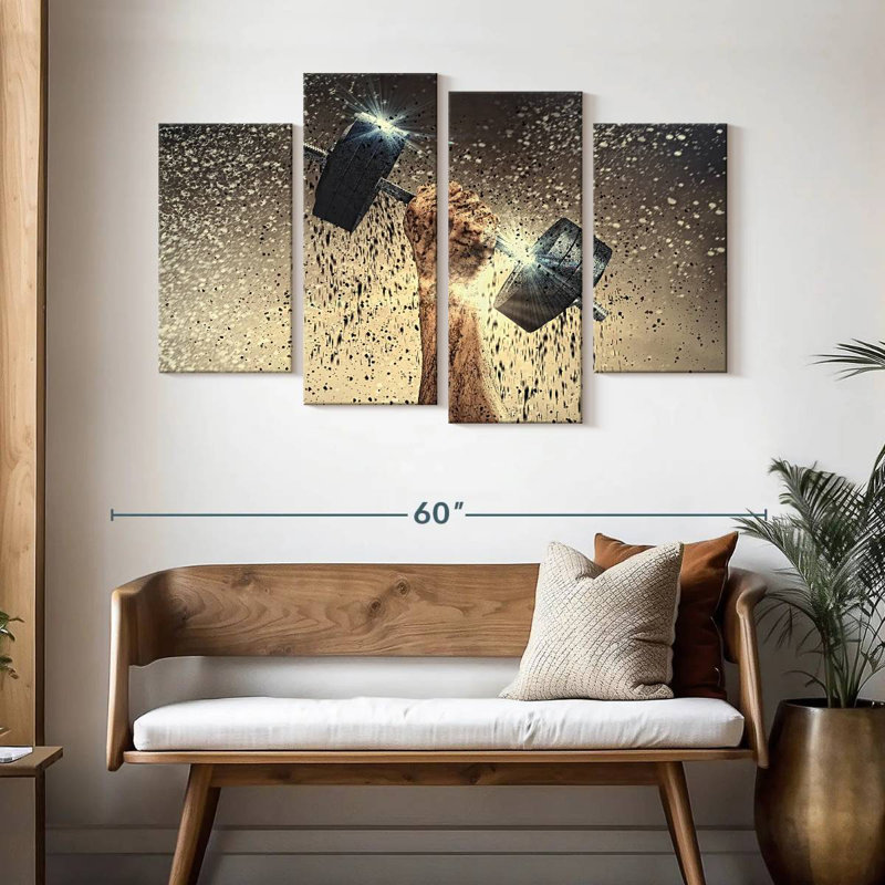 Winner's Dumbbells, 32" H x 52" W