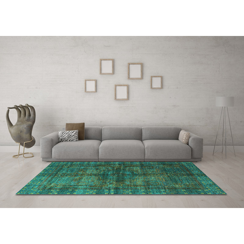 Washable Oriental Indoor Rug, Round 7'