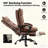 6-Point Massage & Lumbar Heating Office Recliner - 155° Recline + Footrest, Microfiber Double Padding 265lbs Capacity with Remote for Professionals-1904774543
