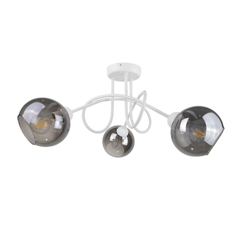 Chilhowee Glass Semi Flush Mount, White