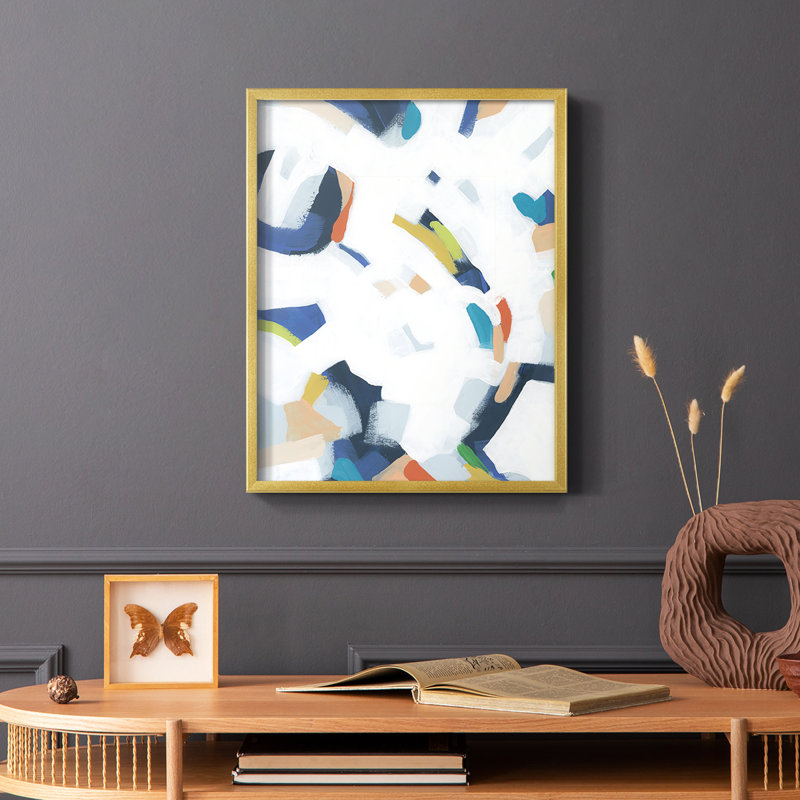 Bright Orbit I, reproduction encadrée - bois massif, Or, H 10 po x l 8 po