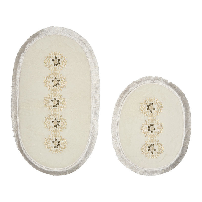 Ensemble de tapis de bain 2 pièces Boehm, Blanc