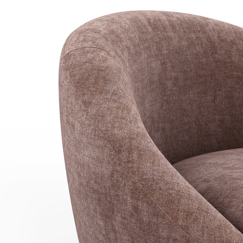 Fauteuil d'appoint pivotant rembourré Kate Eldin, Rosé antique