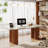 Modern 6.5 ft Large 79-Inch Sintered Stone Long Computer Deskwith Solid Wood Legs Home Office