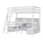 Lit mezzanine simple avec tablettes de rangement-111782783