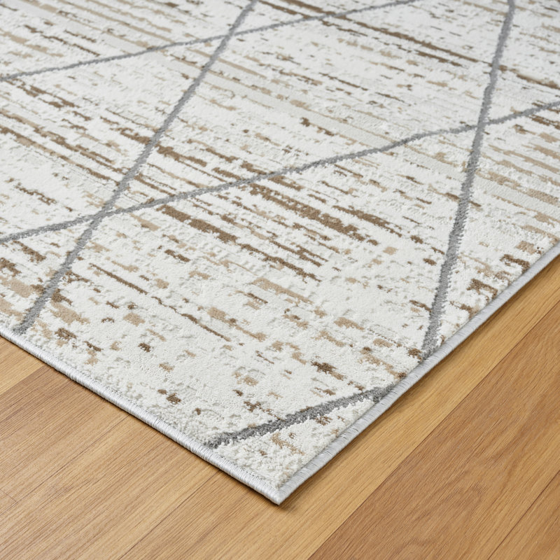 Bunnell Diamond Lattice Area Rug, Rectangle 7'6"x9'6"