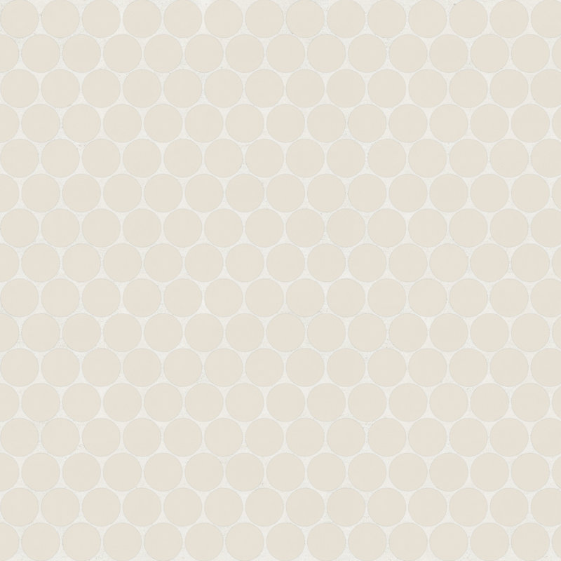 Carreau de mosaïque rond en porcelaine matte 3/4 po x 3/4 po Marin, Oursin