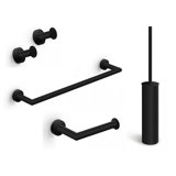 Baketo 4 Piece Bathroom Accessories Set in Matte Black
