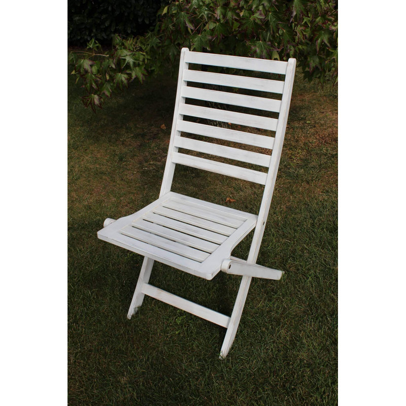 Forsberg Solid Wood Patio Folding Chair Folding Chair