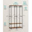 Alfonsina 95cm Industrial Pipe Clothing Rack-34411796