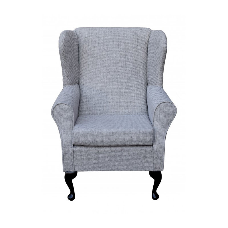 74cm Wide Tufted Wingback Chair, Grey