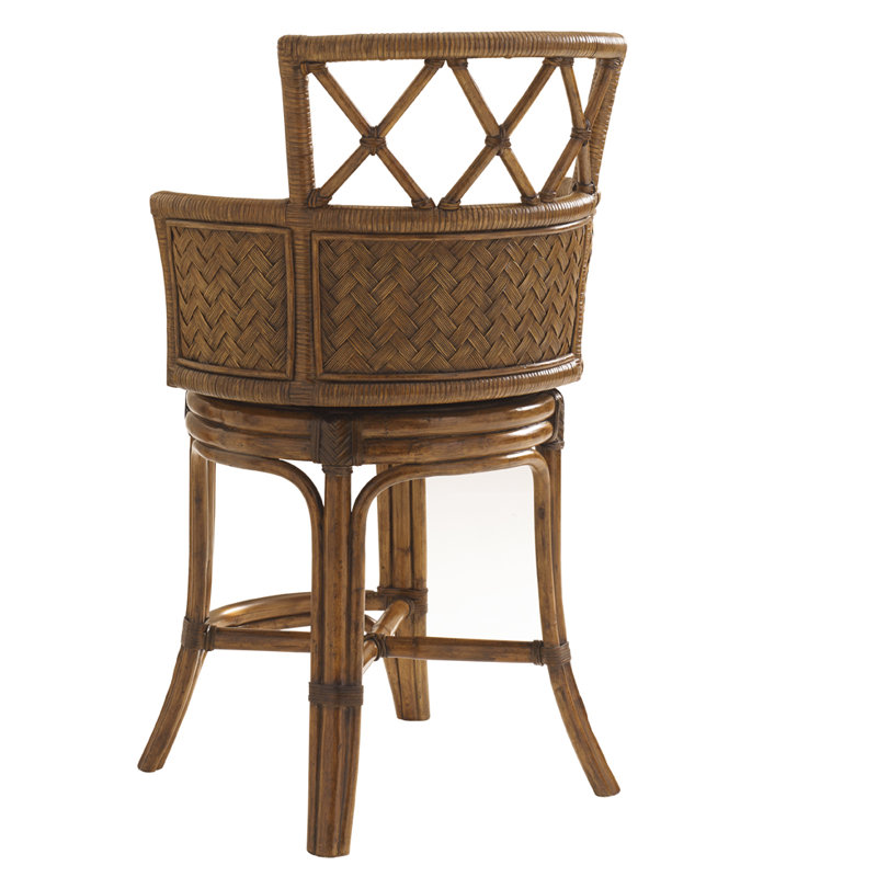 Tommy Bahama Home Bali Hai Swivel Upholstered Counter Stool