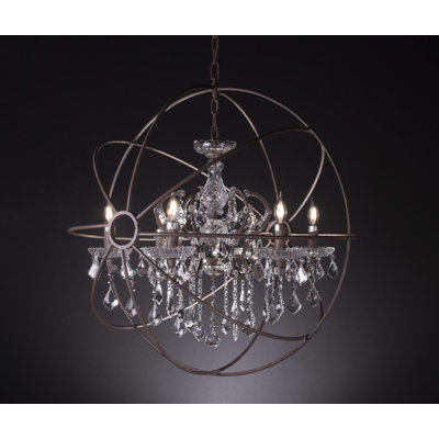 Lustre 6 lumières façon bougie Romina