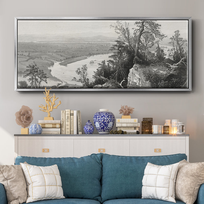 Vallée du Connecticut depuis le mont Tom, Argent, H 12 po x l 30 po x P 1,5 po