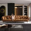 Canapé modulaire 94,49 po en polyester brun-129441889
