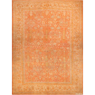 One-of-a-Kind 20' X 26'6" 1900s Area Rug in Orange