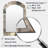 Morning Effervescence III - Abstract Asymmetrical Wall Mirror, Modern Arch Decorative Mirror, Printed Metal Art-1755525180