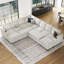 Canapé modulaire surdimensionné en chenille avec rangement de 119,9 po Januelle-258864523