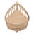 Rattan Three Tier Corner Low Shelf Unit and Stand, Natural