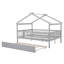 Lit en bois avec lit gigogne simple