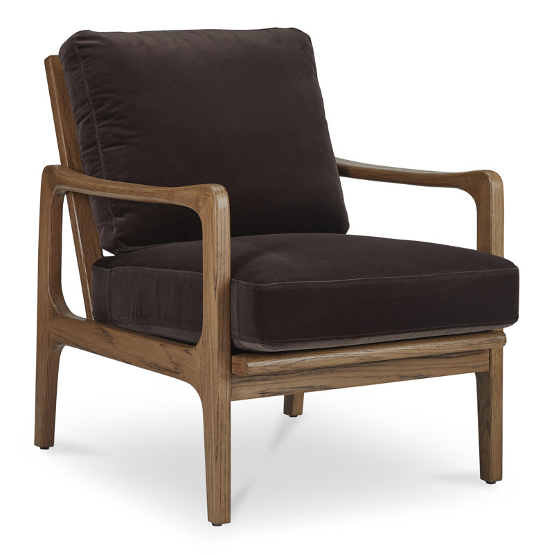Teirra ACCENT CHAIR HEATHER, Dark Brown Cotton Blend