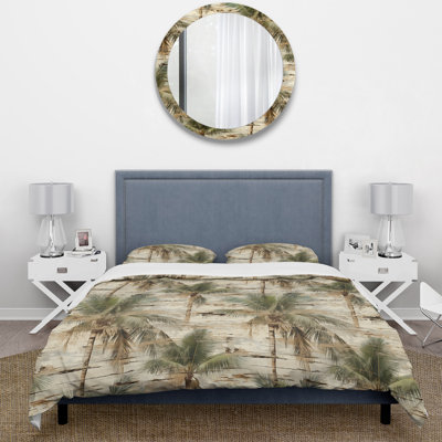 Driftwood Canvas Tropical Pattern Duvet Cover
