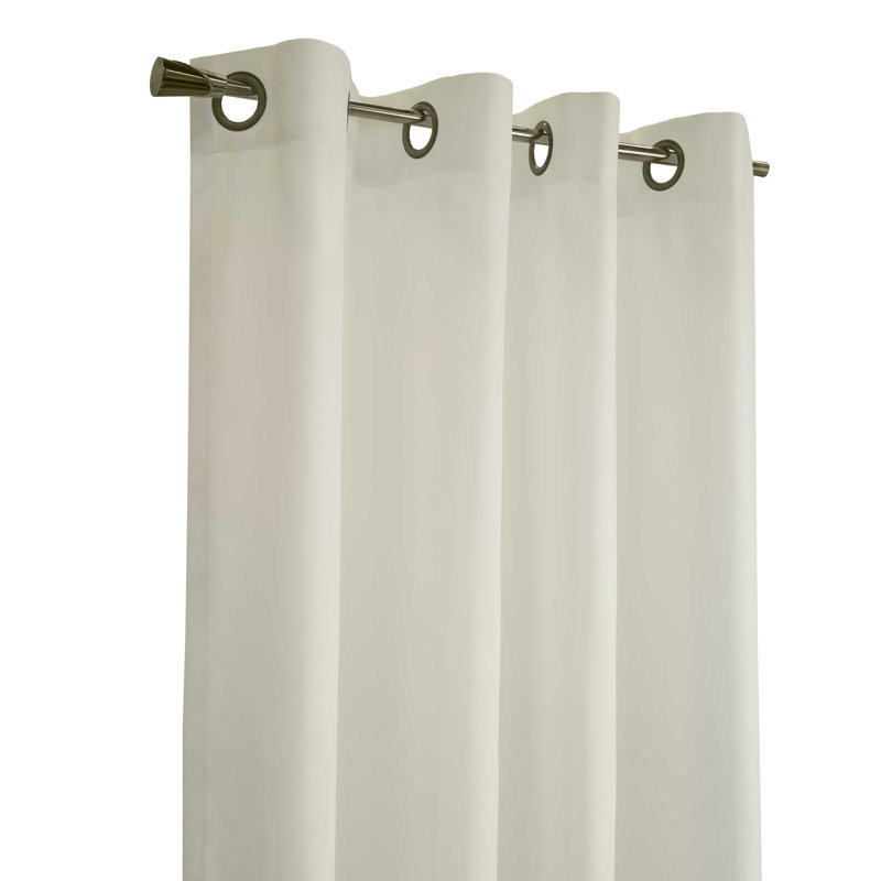Ivory Room-Darkening Polyester Grommet Curtain Panel