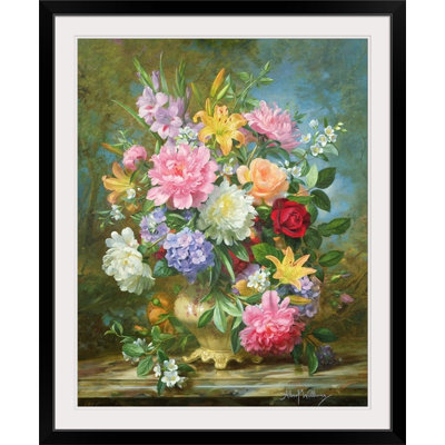 Alexica " Peonies And Mixed Flowers " by Albert Williams