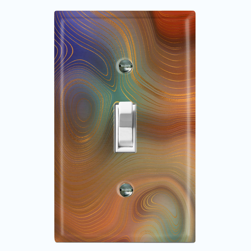 Patterned 1 - Gang Toggle Light Switch Standard Wall Plate