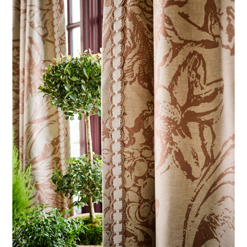 Calabria Alma Silhouette Print Fabric, Juniper