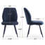 Monno Chenille Upholstered Dining Chairs Armless Side Chairs With Metal Frame-486815298-486815299-486815303