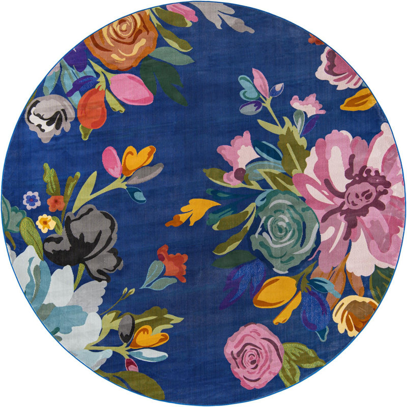 Corderro Floral Indoor Rug, Round 10'